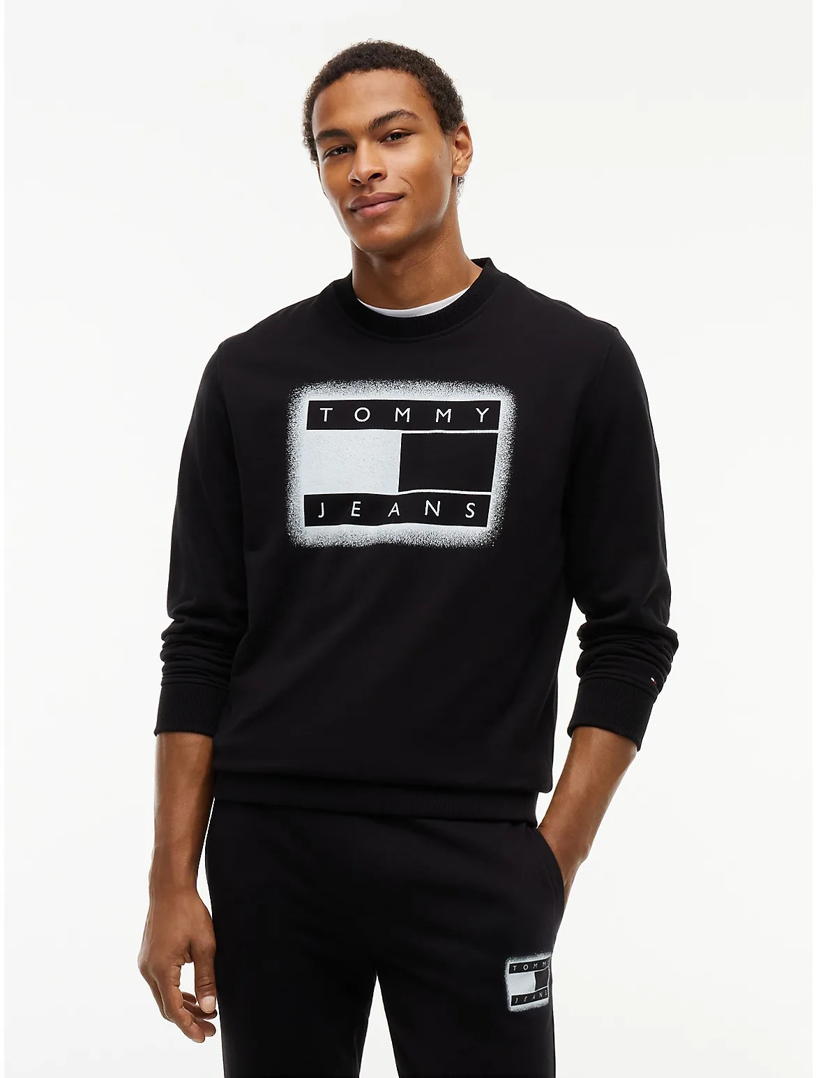 Tommy Jeans Spray Paint Flag Sweatshirt by Tommy Hilfiger