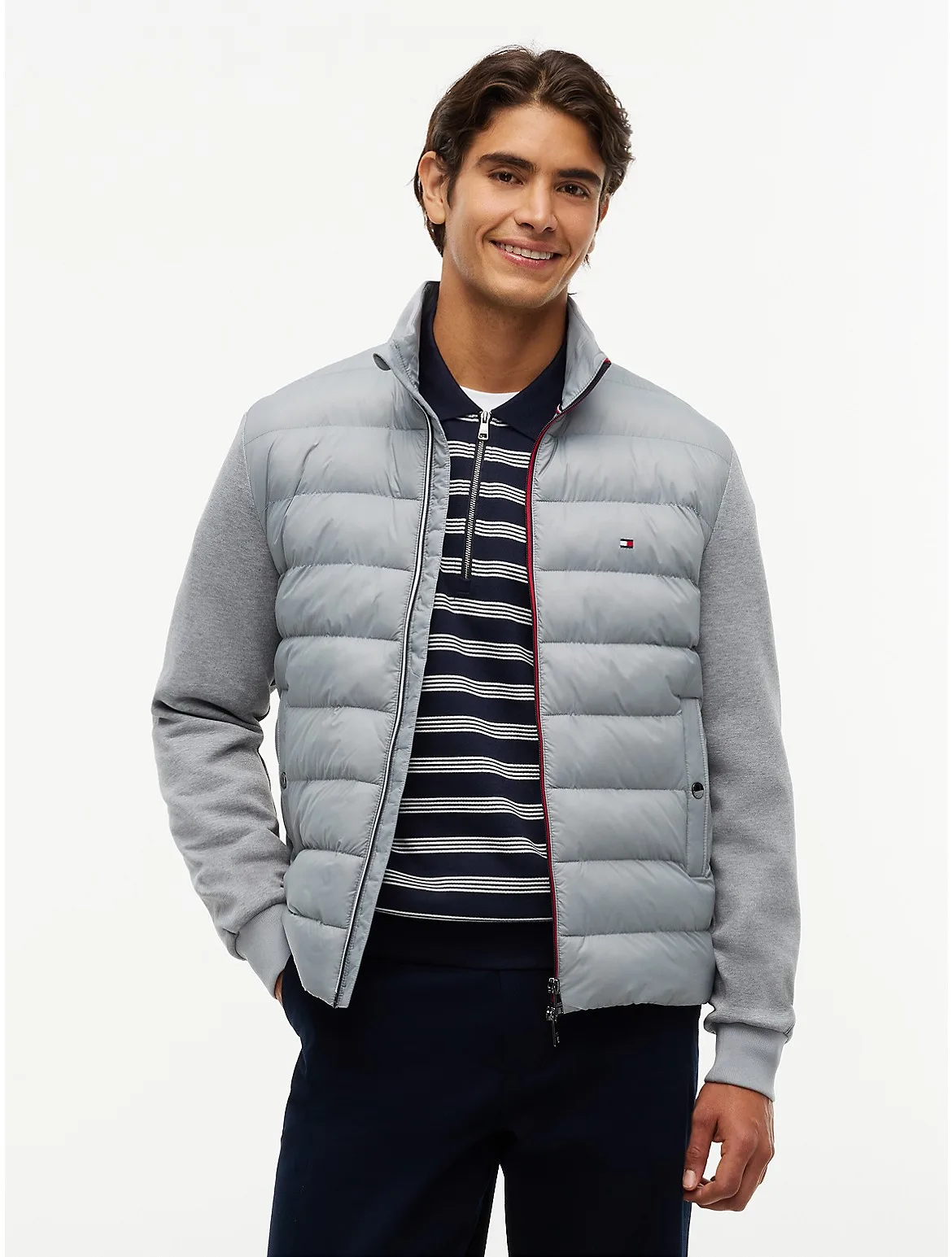 TH Performance Mixed-Media Zip Sweatshirt by Tommy Hilfiger