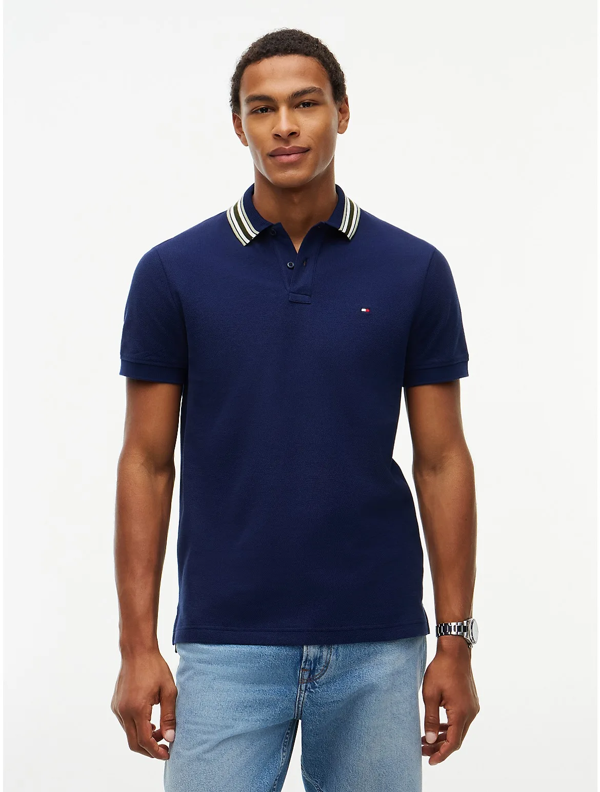 Regular Fit Tipped Collar Polo by Tommy Hilfiger
