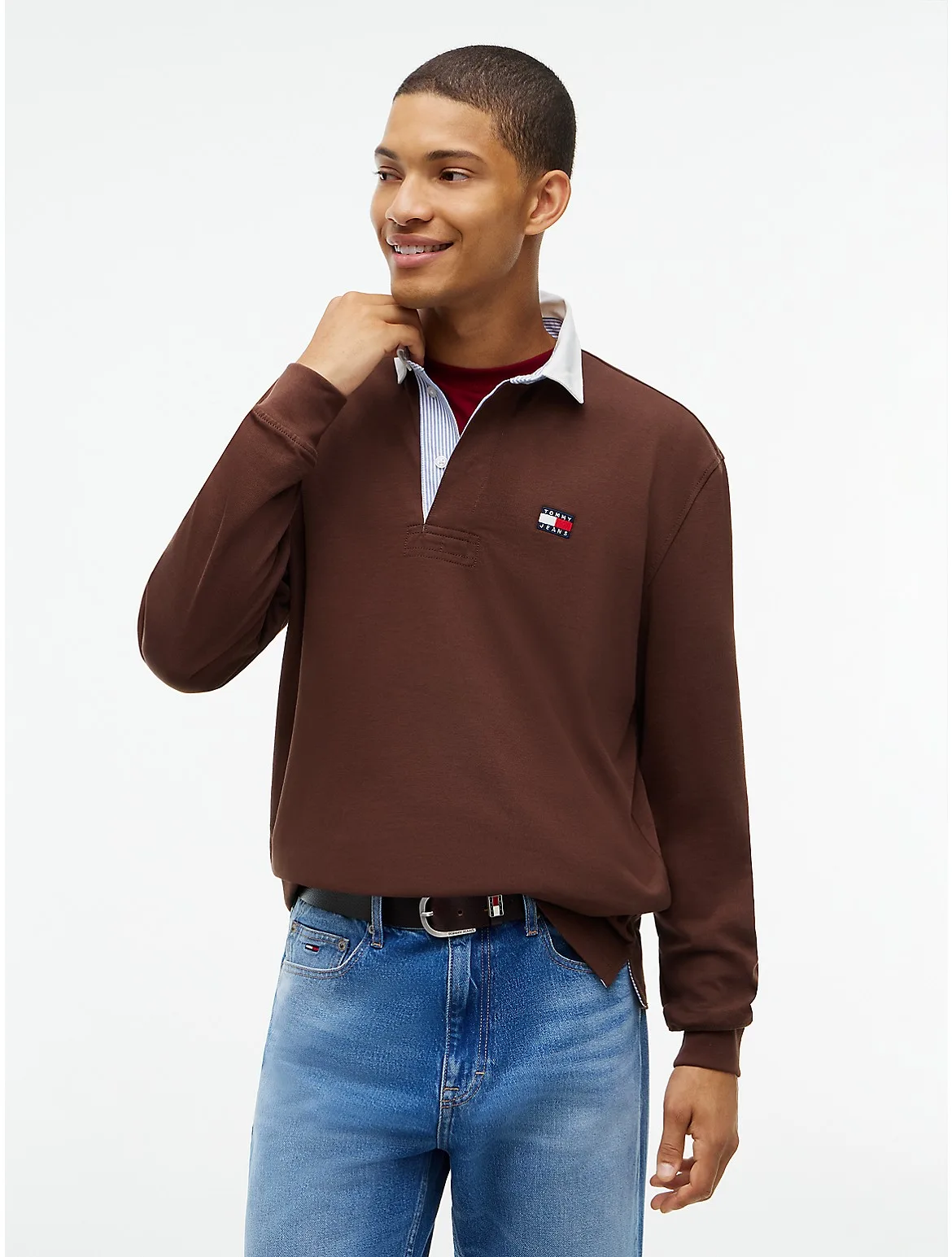 Tommy Jeans Relaxed Fit Rugby Polo by Tommy Hilfiger