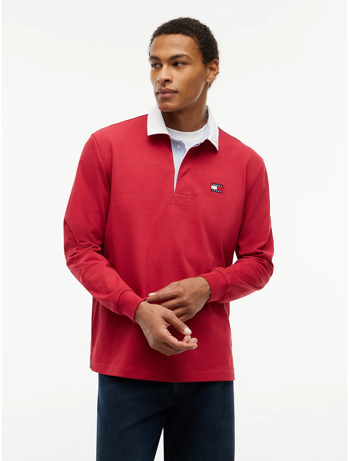 Tommy Jeans Relaxed Fit Rugby Polo by Tommy Hilfiger