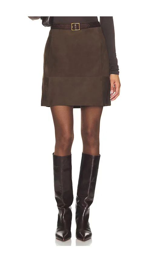 High Waisted Knee Length Skirt by Vince