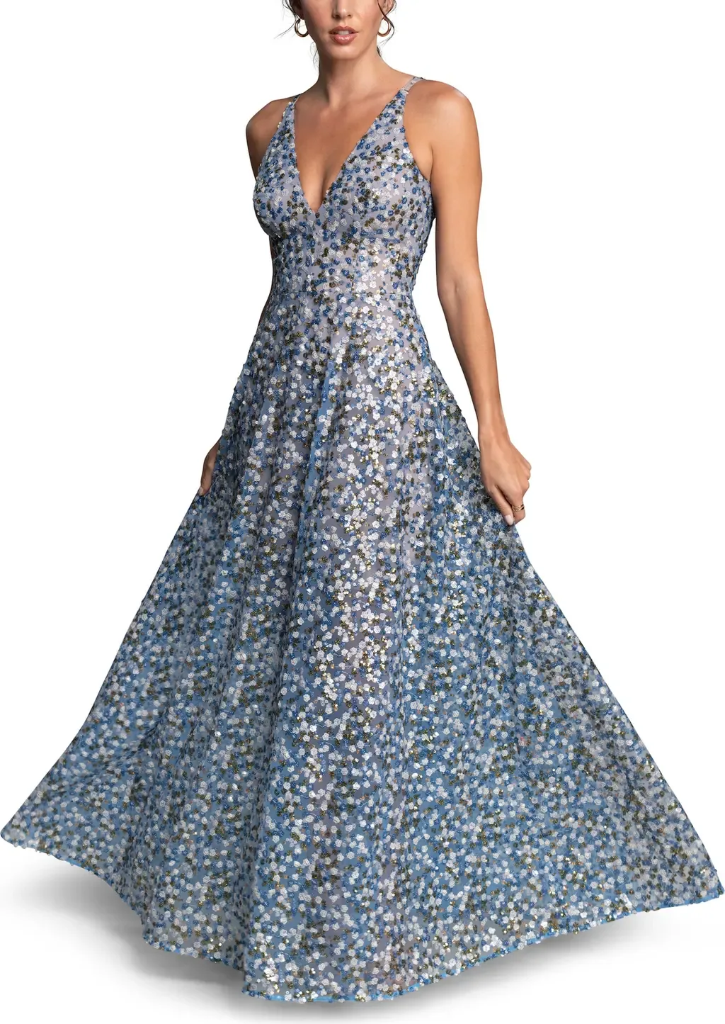 Ariyah Sequin Embroidered Ballgown by Dress the Population