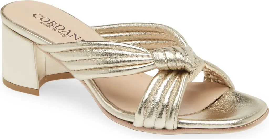 Imani Metallic Slide Sandal by Cordani