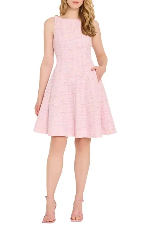 Sleeveless Tweed Fit & Flare Dress by Tahari ASL