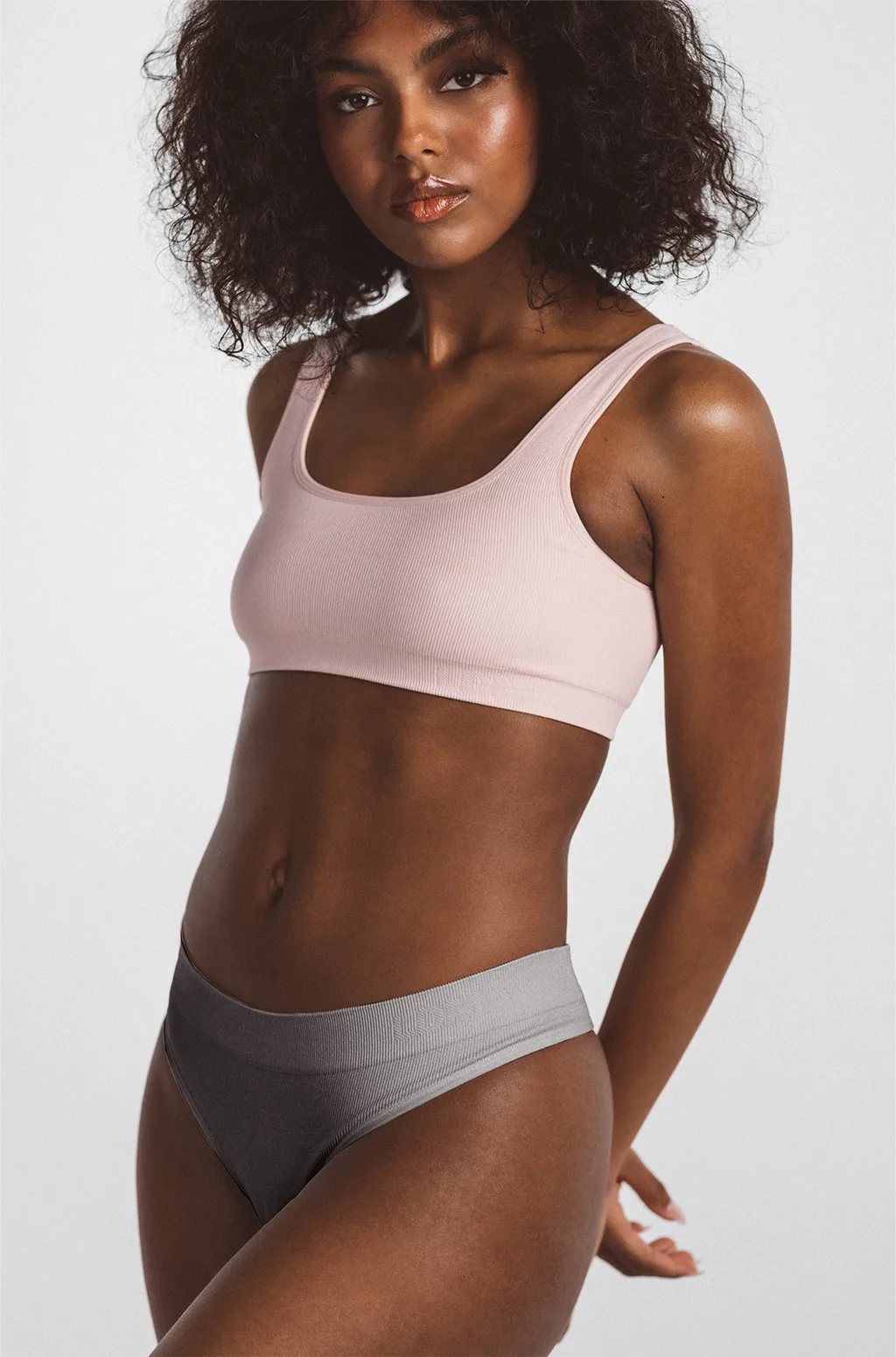 Low Hide Ribbed Thong by LDMA