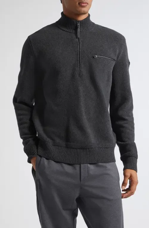Half Zip Virgin Wool & Cashmere Sweater by Moncler