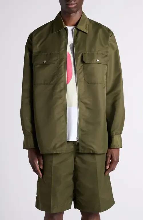Water Repellent Nylon Zip Overshirt by Bottega Veneta