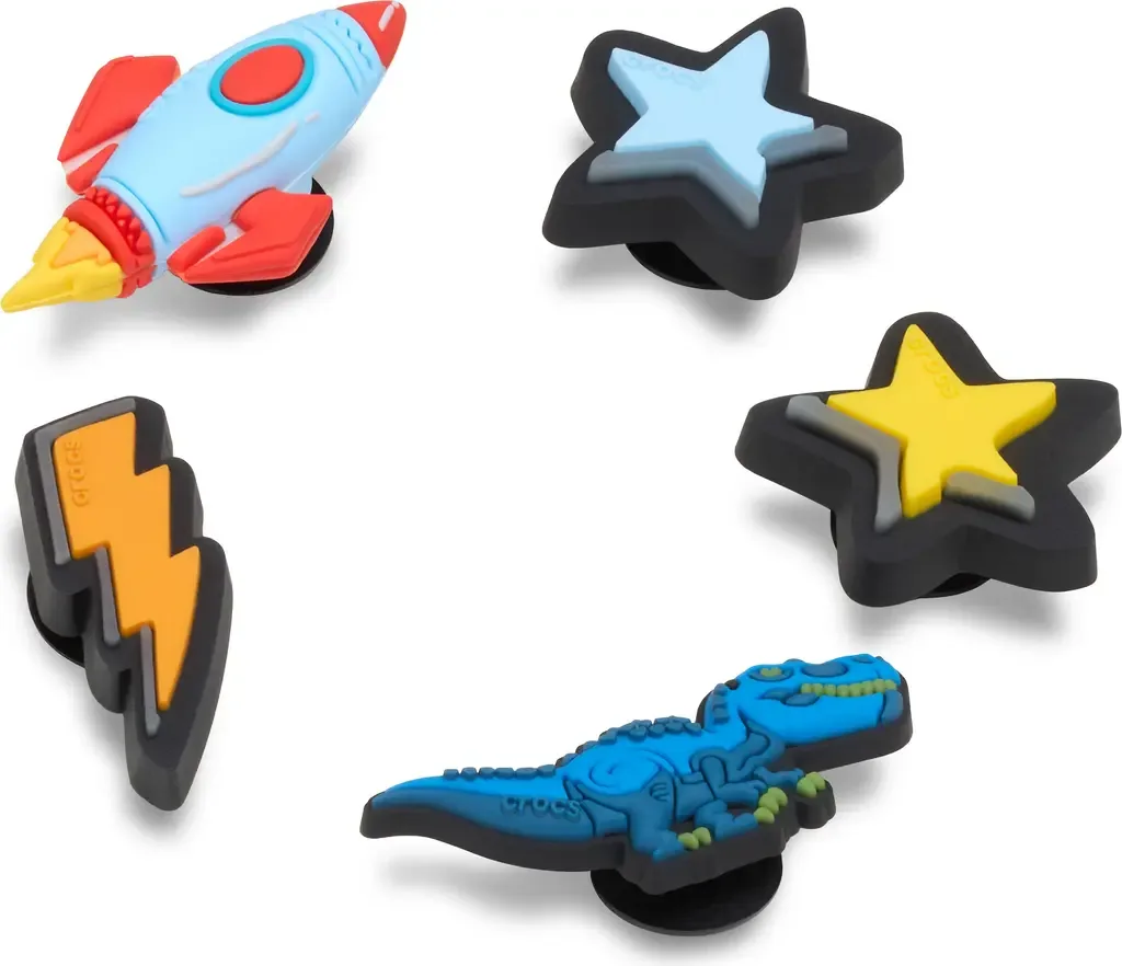 Assorted 5-Pack Rex & Rockets Jibbitz™ Shoe Charms by CROCS