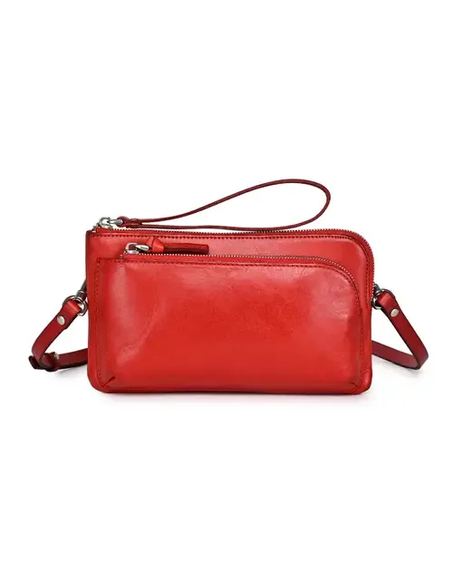 Dahlia Genuine Leather Compact Convertible Crossbody by OLD TREND