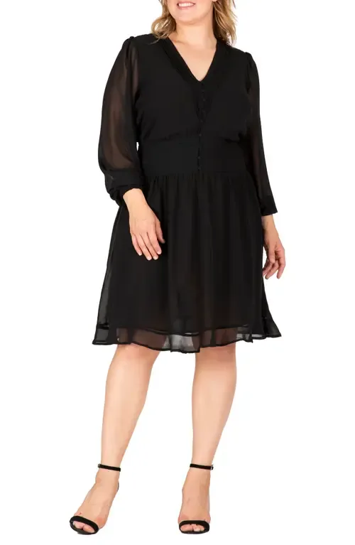 Cutout Back Long Sleeve Dress by Standards & Practices