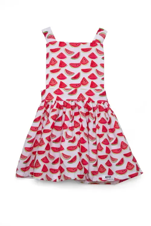 Pinafore Dress in Watermelons by WORTHY THREADS