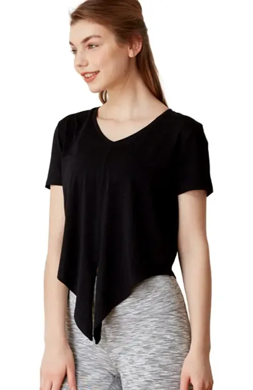Knot Your Race V Neck Short Sleeve Top by Rebody Active