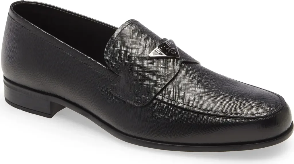 Triangle Logo Loafer by Prada