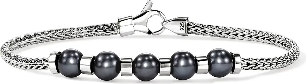 JH Essential Grey Pearl Bracelet, 2.5mm by John Hardy