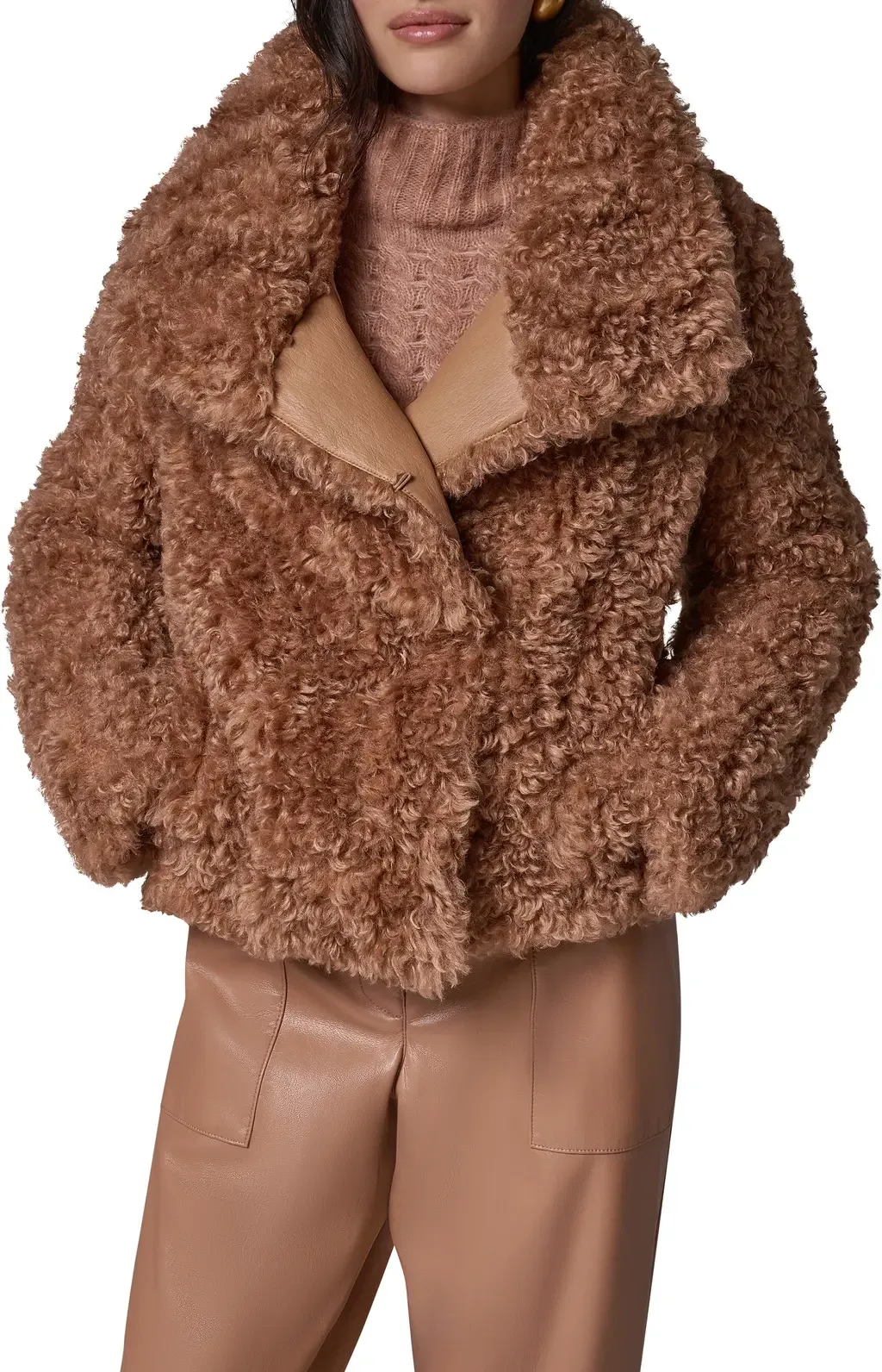 Faux Fur Teddy Jacket by Donna Karan New York