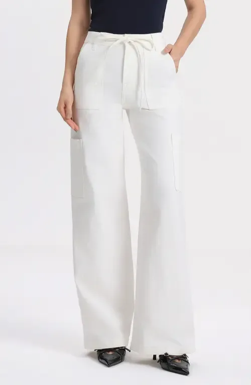 Drawstring High Waist Wide Leg Cargo Jeans by Bayeas