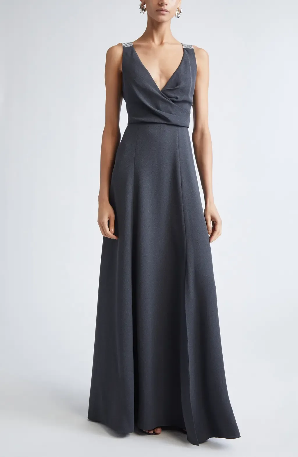 Tess Heathered Crepe Gown by ST. JOHN