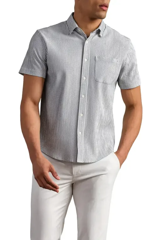 Commuter Stripe Seersucker Button-Up Shirt by Rhone