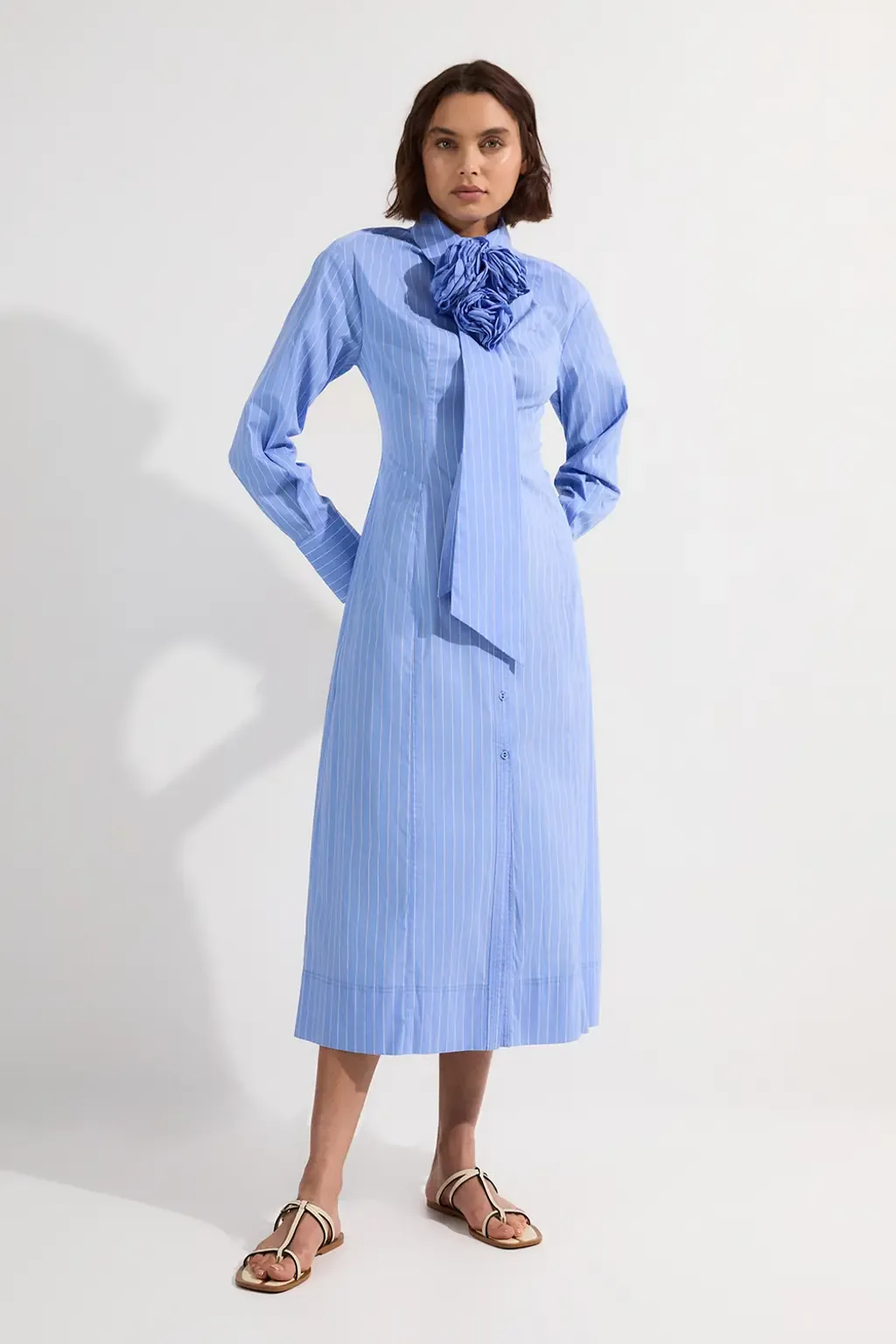 Woven Shirt Midi Dress by Karen Millen