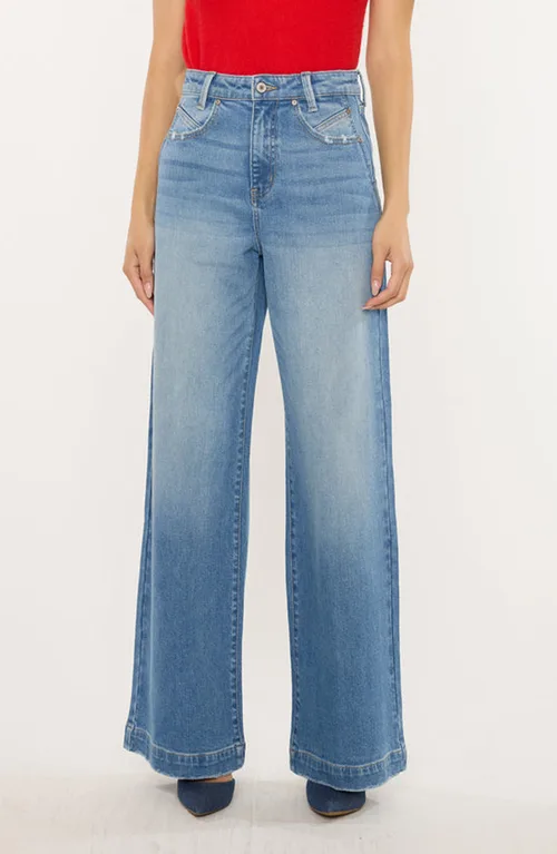 Becca Ultra High Rise Wide Leg Trouser by KanCan