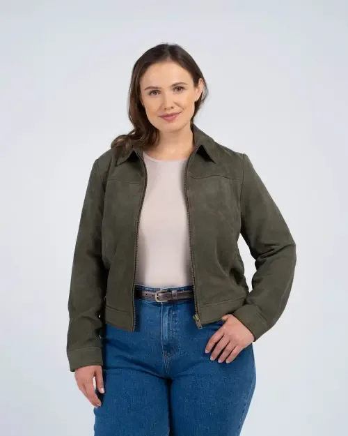 Harper Suede Bomber Jacket by Kettlewell