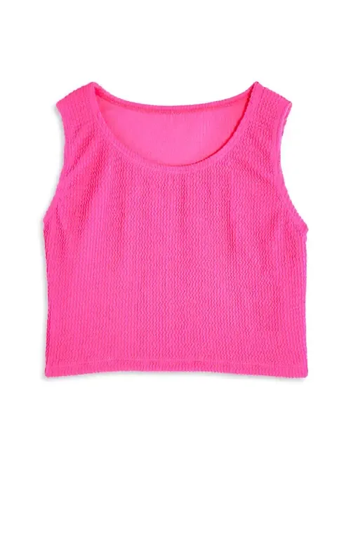 Crinkle Cropped Tank Top by Limeapple