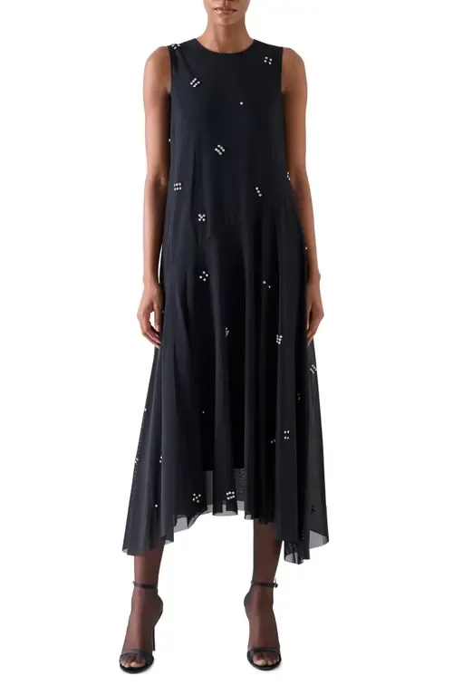 Diamond Dice Mesh Midi Dress by Akris punto