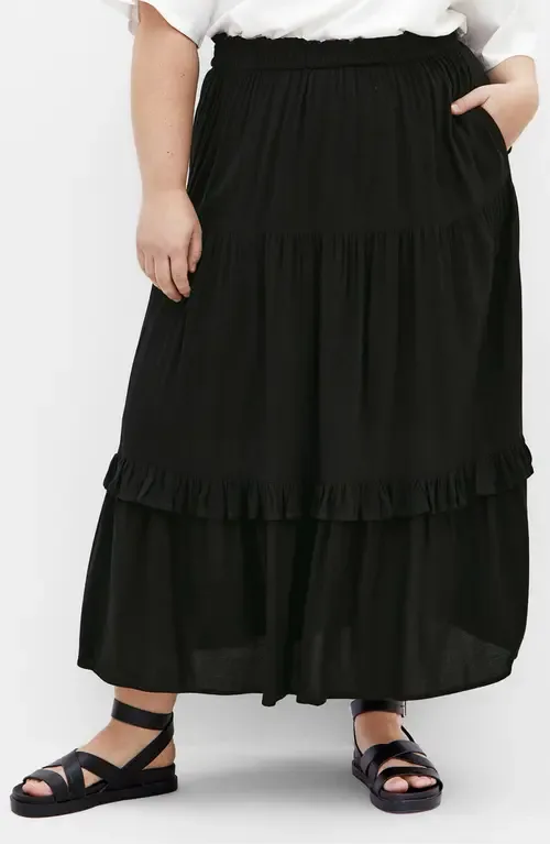 Avianna Tiered Maxi Skirt by City Chic