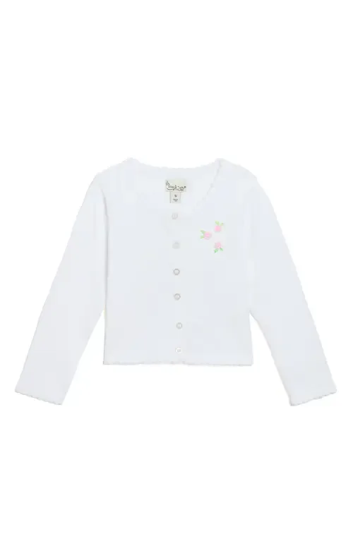 Floral Appliqué Cotton Cardigan by Pippa & Julie