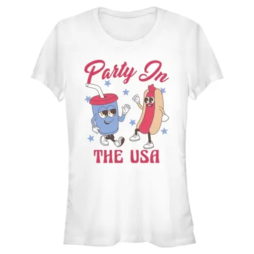 Hot Dog Party in the Usa Short Sleeve Graphic T-Shirt by Lost Gods