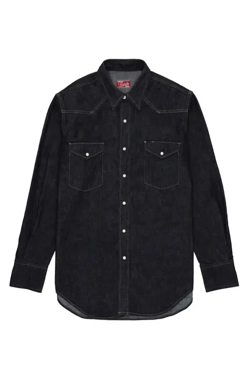 Jennyblu Indigo Rinse Denim Shirt by Fortela