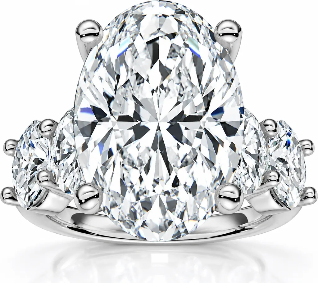 Certified 8.50ct Oval Diamond Engagement Ring 14k Gold by Bliss Diamond