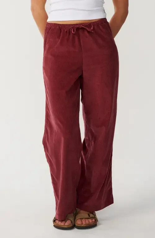 Keepsakes Corduroy Wide Leg Drawstring Pants by Rip Curl