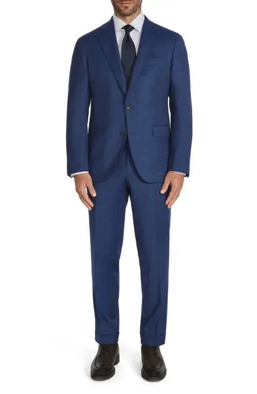 Esprit Blue Slub Wool Suit by Jack Victor