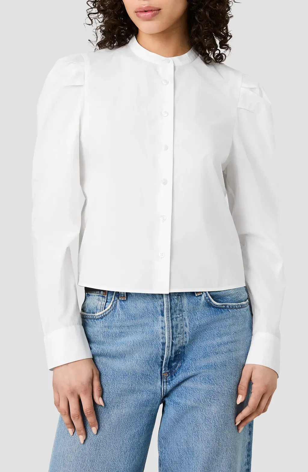 Cambria Puff Sleeve Cotton Shirt by French Connection