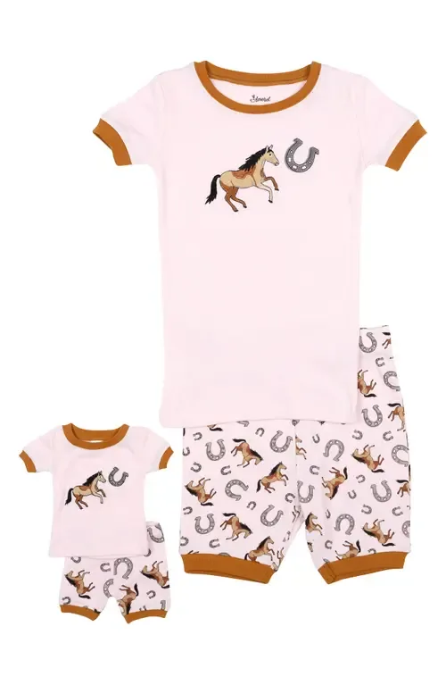 Dolls & Kids Horse Print Top & Shorts Pajama Set by Leveret