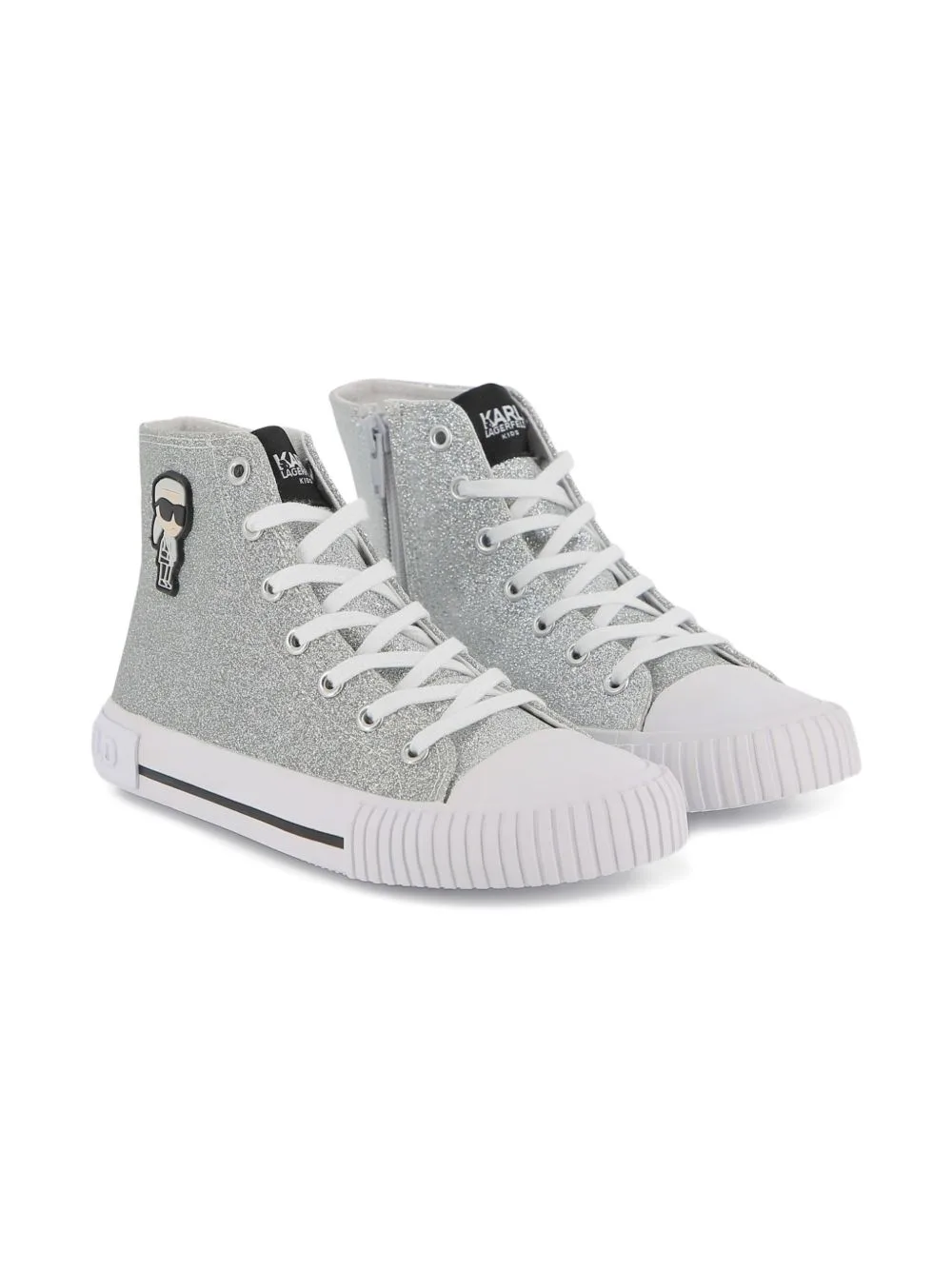 Glitter Appliqué Sneakers by Karl Lagerfeld Kids