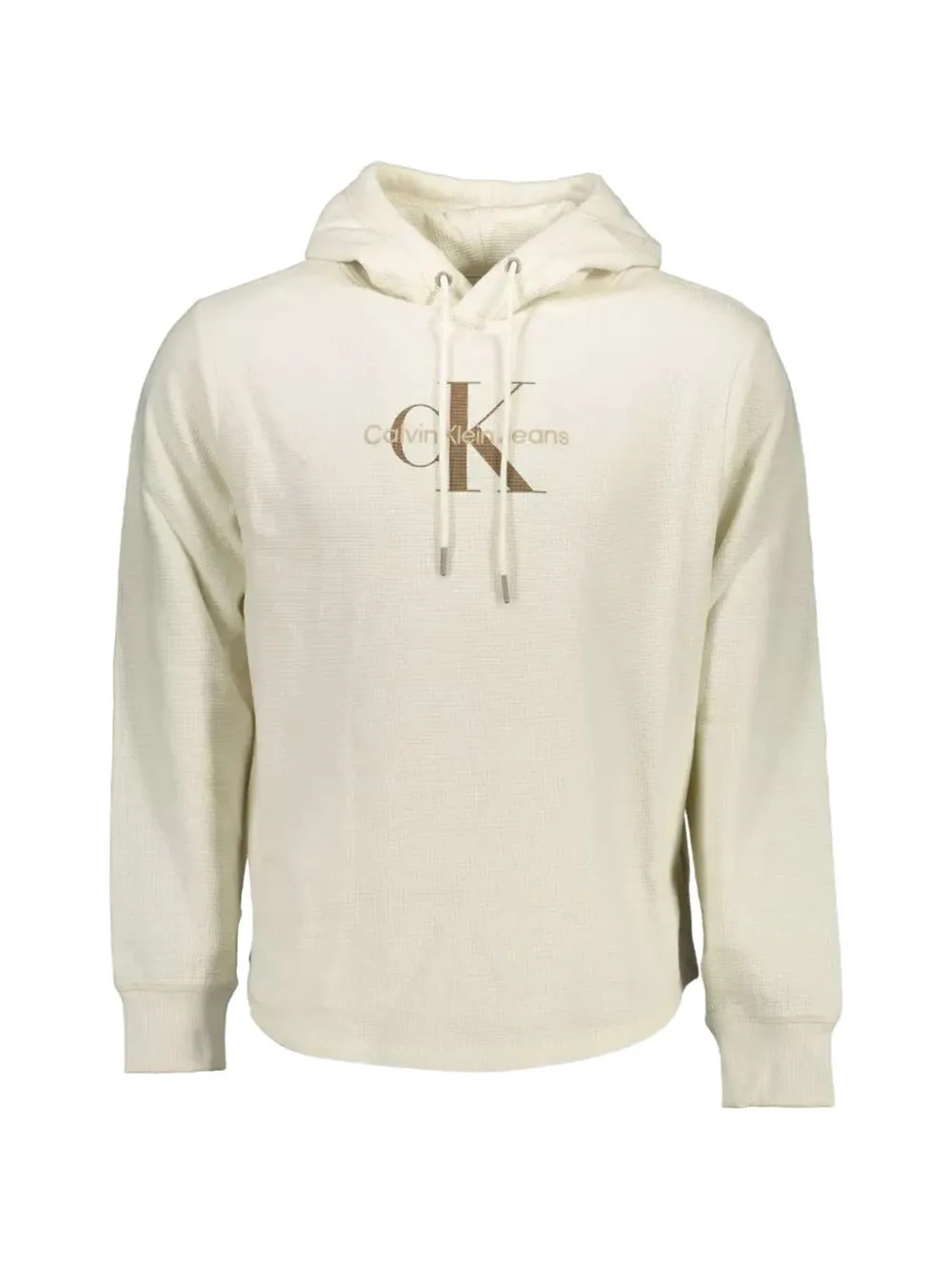 Waffle-Knit Cotton Hoodie by Calvin Klein