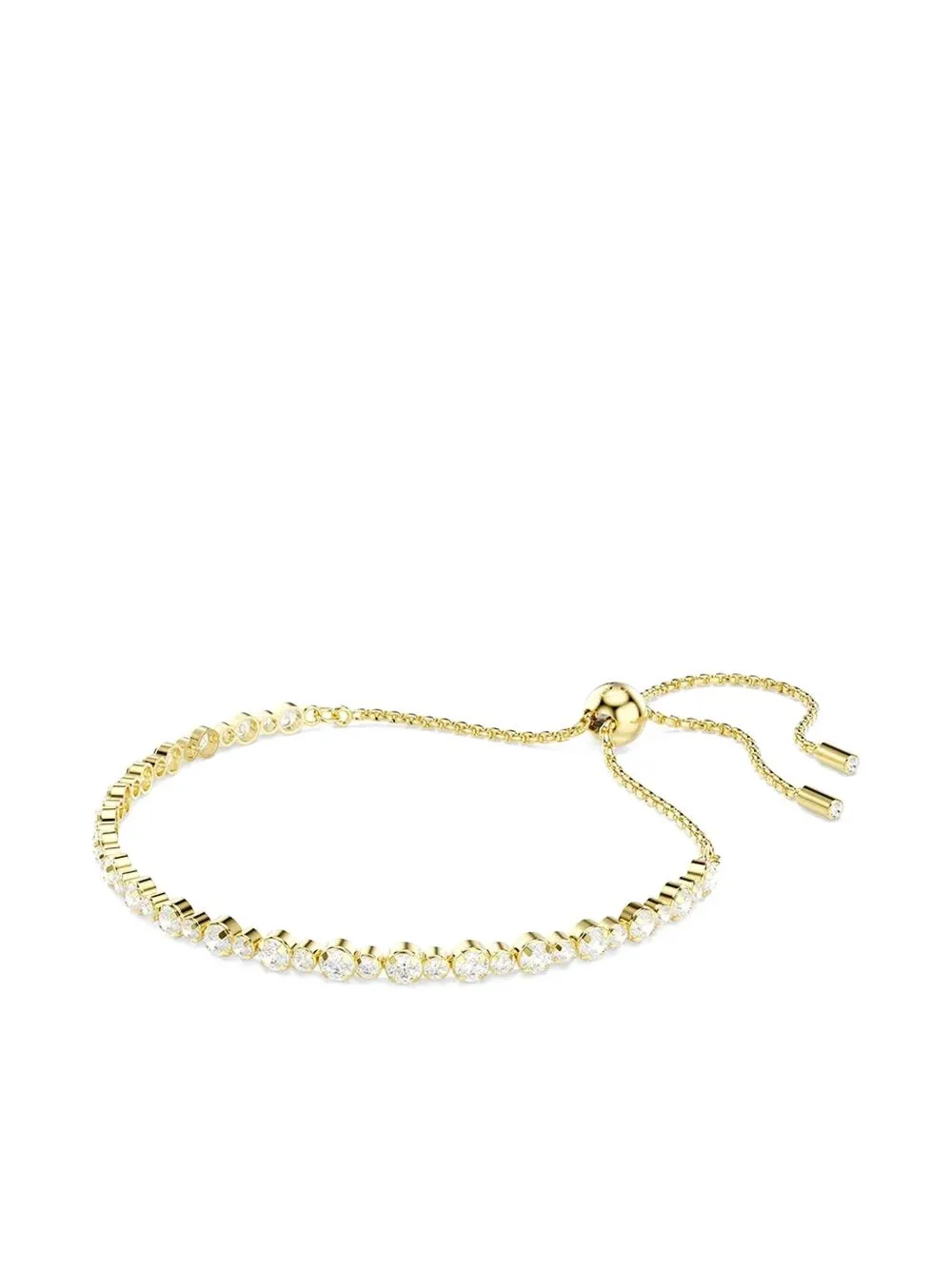 Matrix Tennis Crystal-Embellished Gold Bracelet by Swarovski