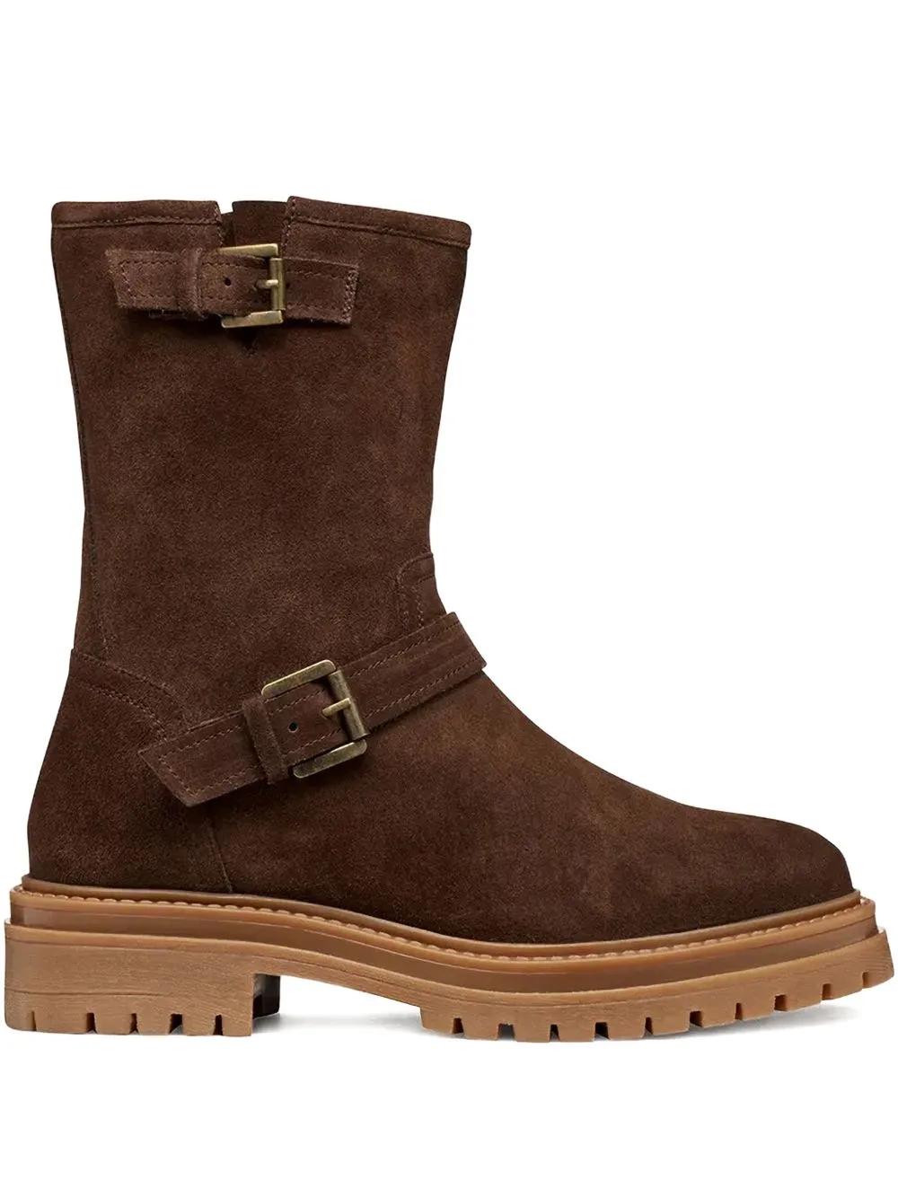 Buckle-Embellishment Suede Boots by Geox