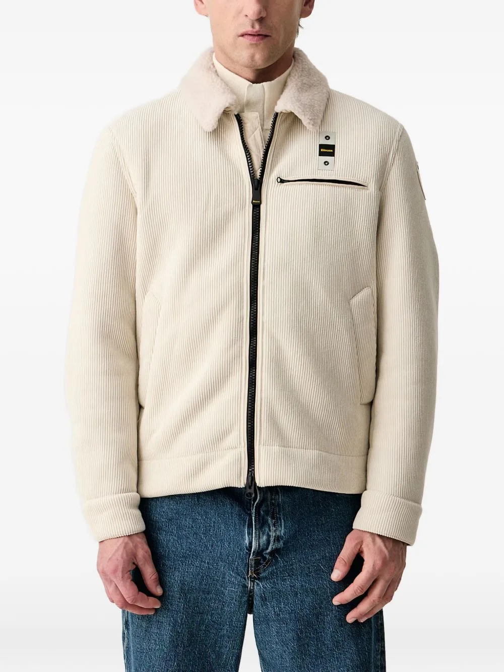 Fourth Faux-Shearling-Lined Bomber Jacket by Blauer