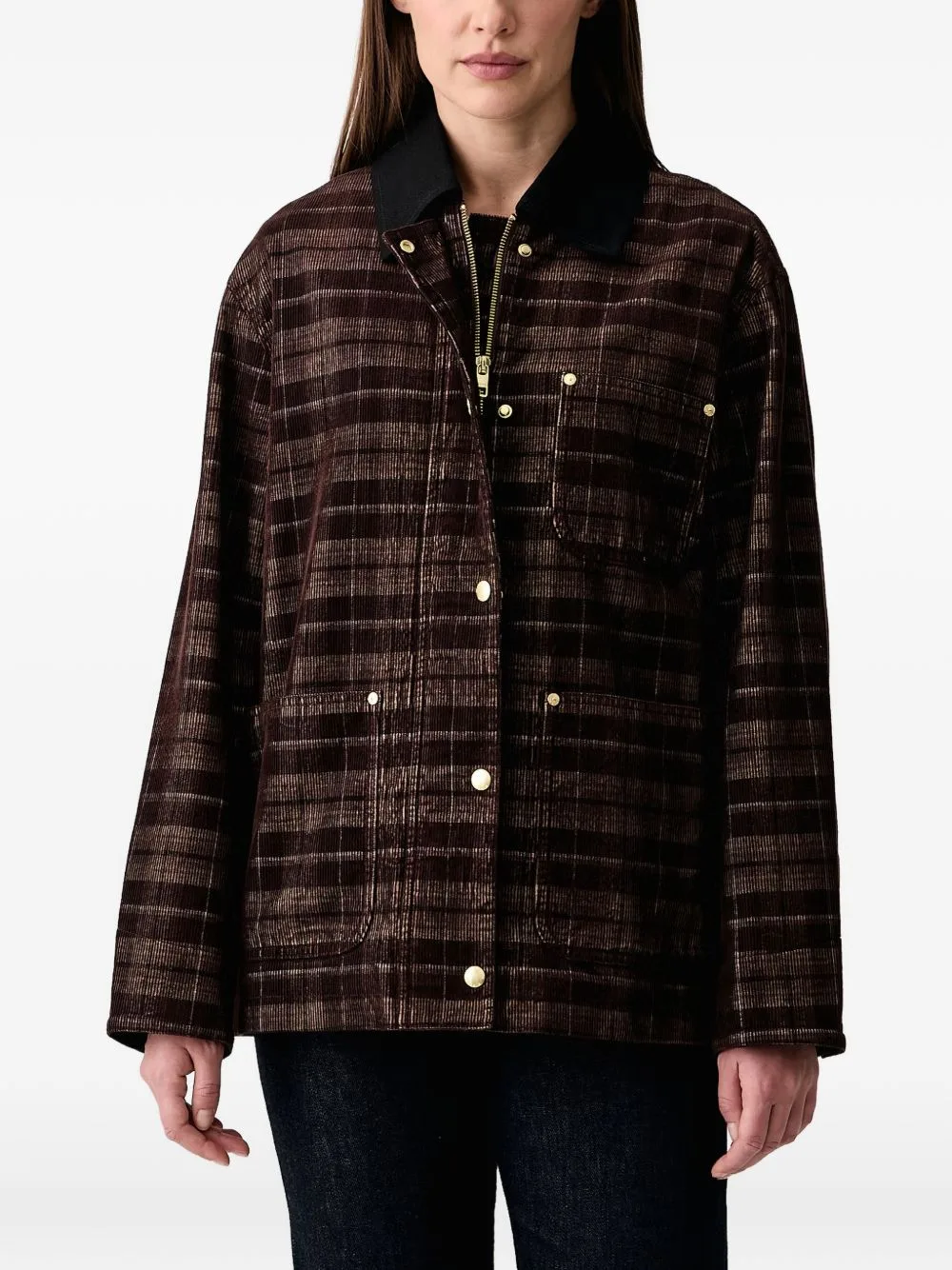 Check-Pattern Corduroy Jacket by Marc O'Polo