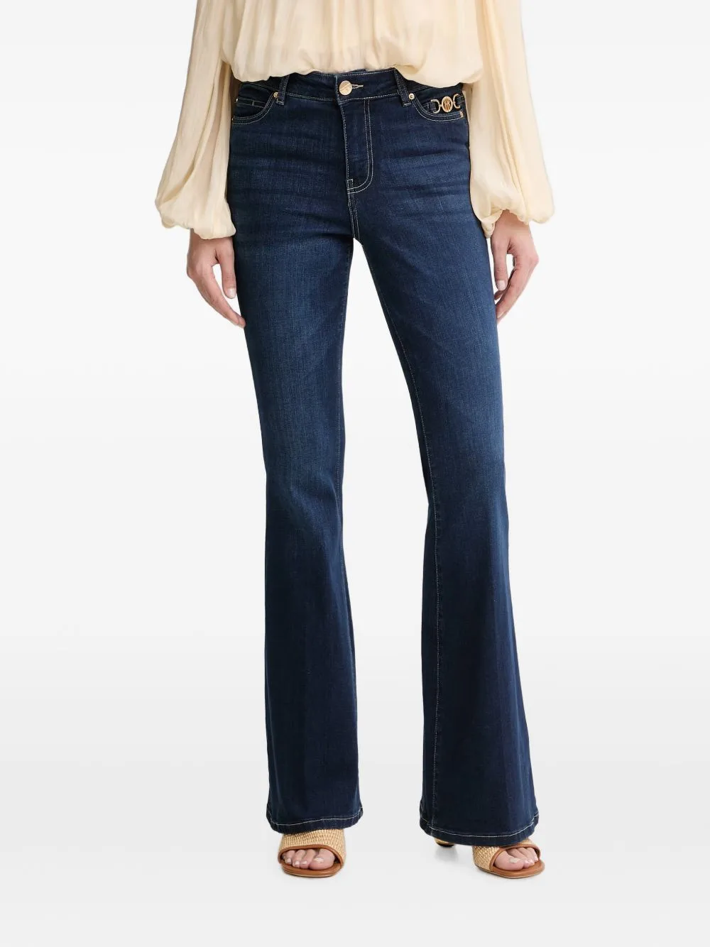 Logo-Plaque Flared Jeans by FRACOMINA
