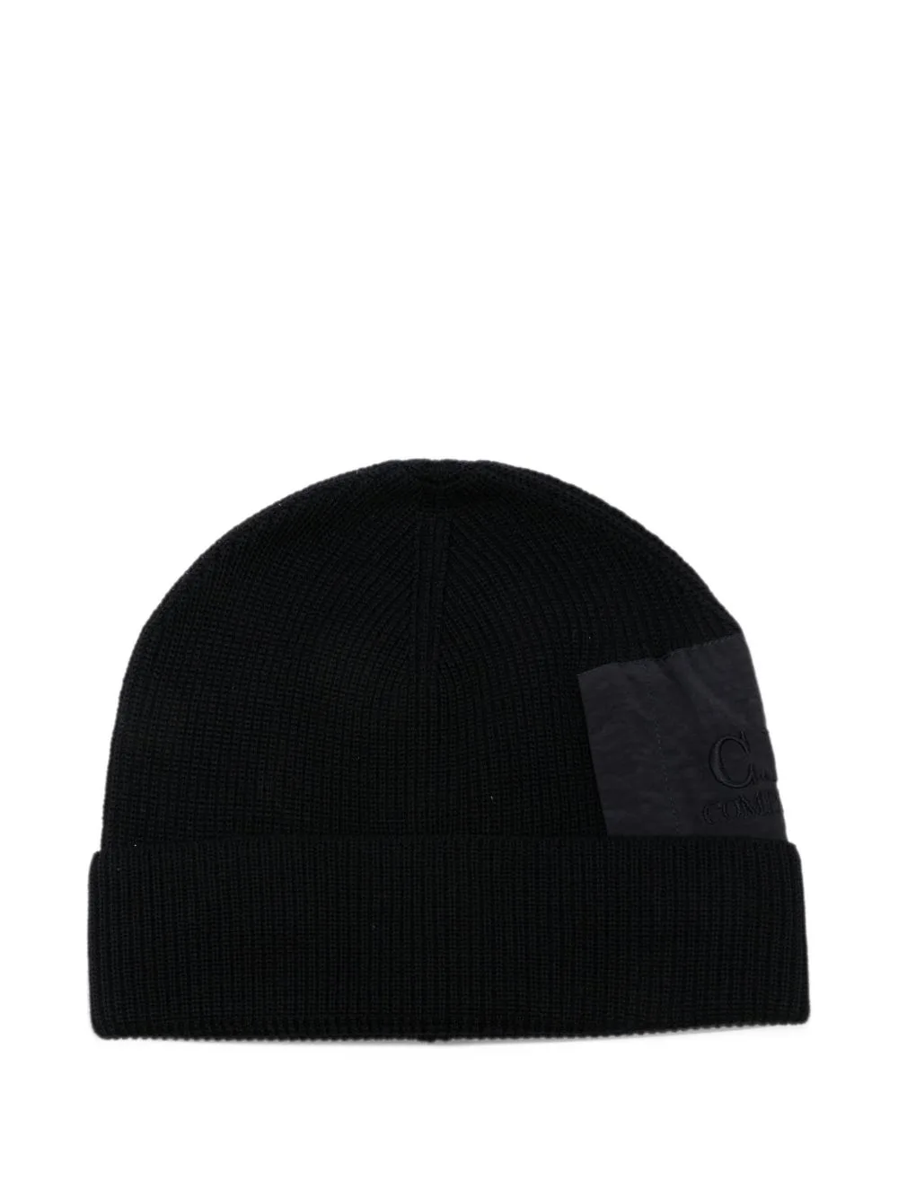 Logo-Embroidered Ribbed-Knit Beanie Hat by C.P. Company