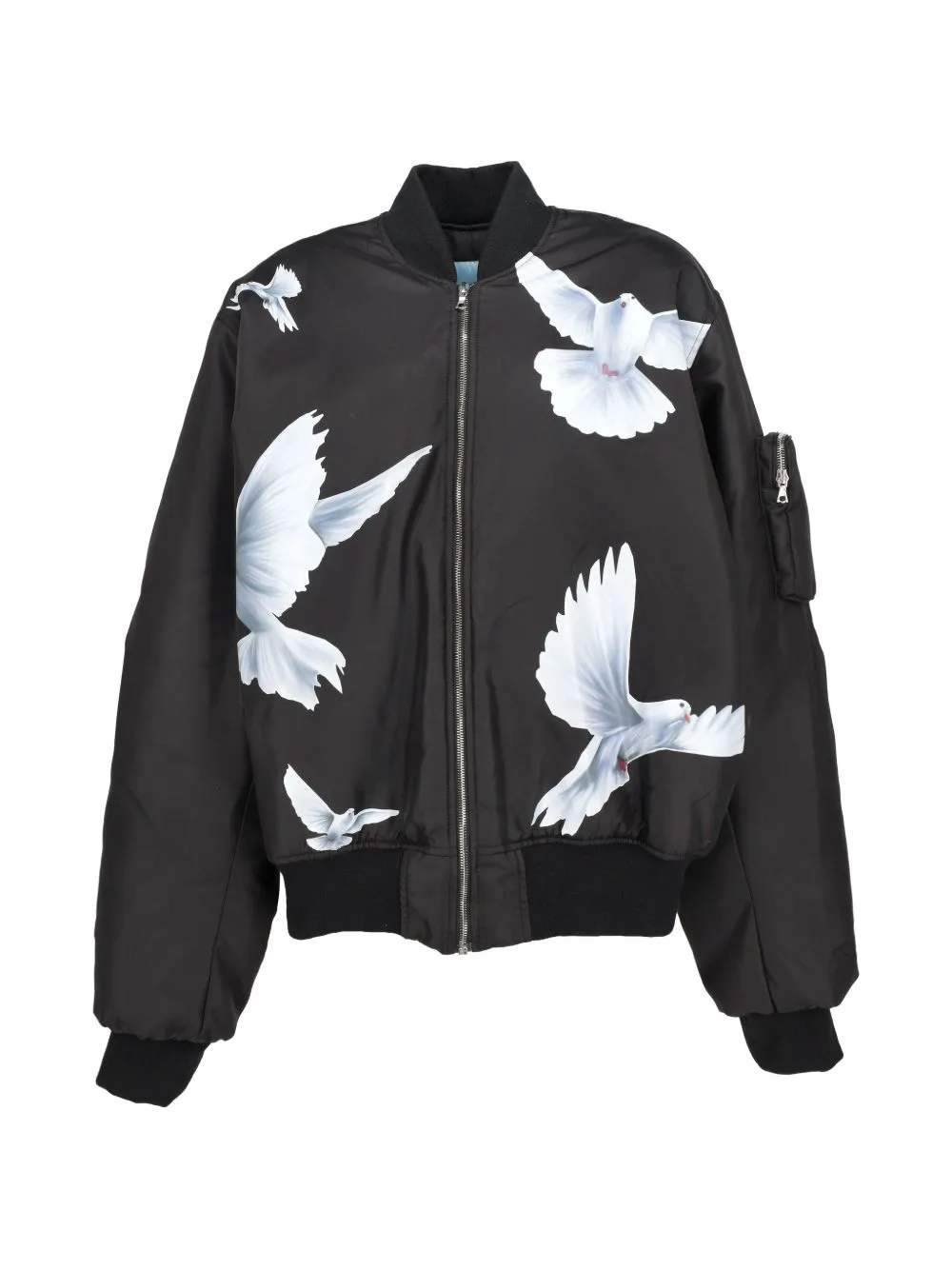 Dove-Print Bomber Jacket