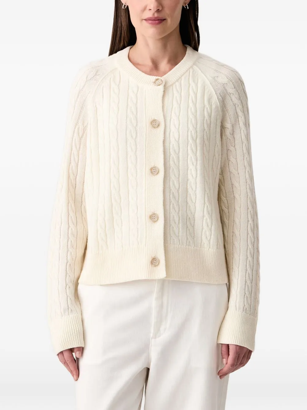 Cable-Knit Long-Sleeve Cardigan by Marc O'Polo