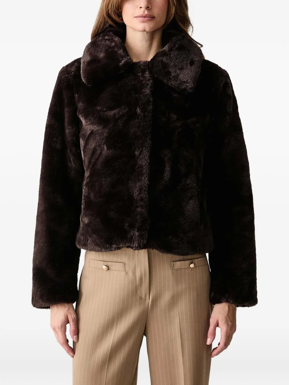 Faux-Fur Long-Sleeve Jacket by Morgan