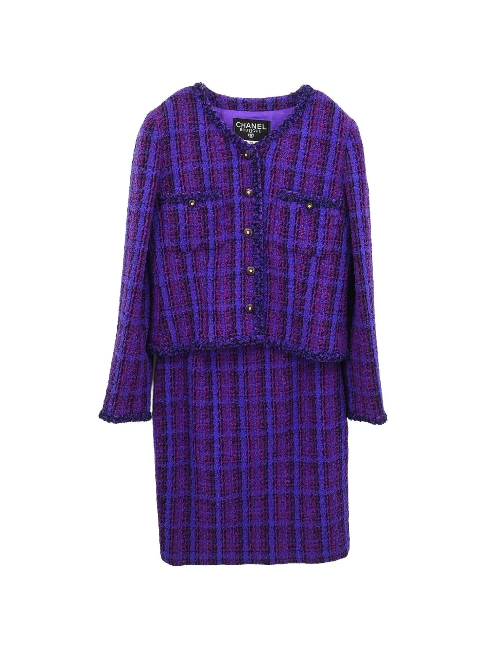 1995 Bouclé Mini Skirt Suit by CHANEL Pre-Owned