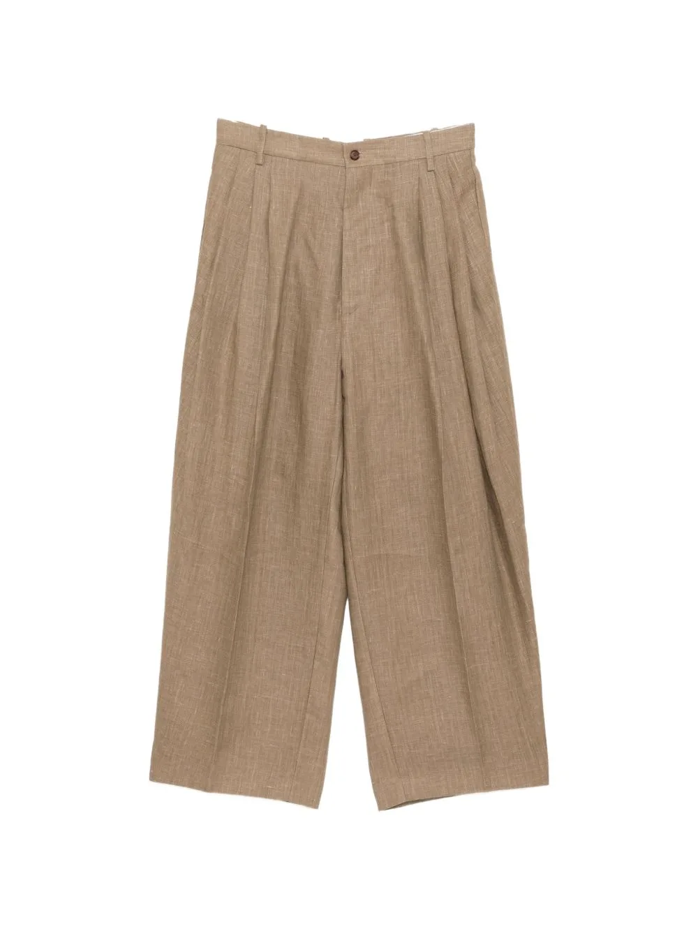 Pleated Wide-Leg Trousers by Hed Mayner